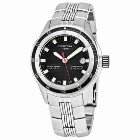 Certina Men's Quartz Watch - DS Blue Ribbon Black Dial Bracelet | C007.410.11.051.00
