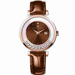Christian Van Sant Women's Bria Brown Dial Watch