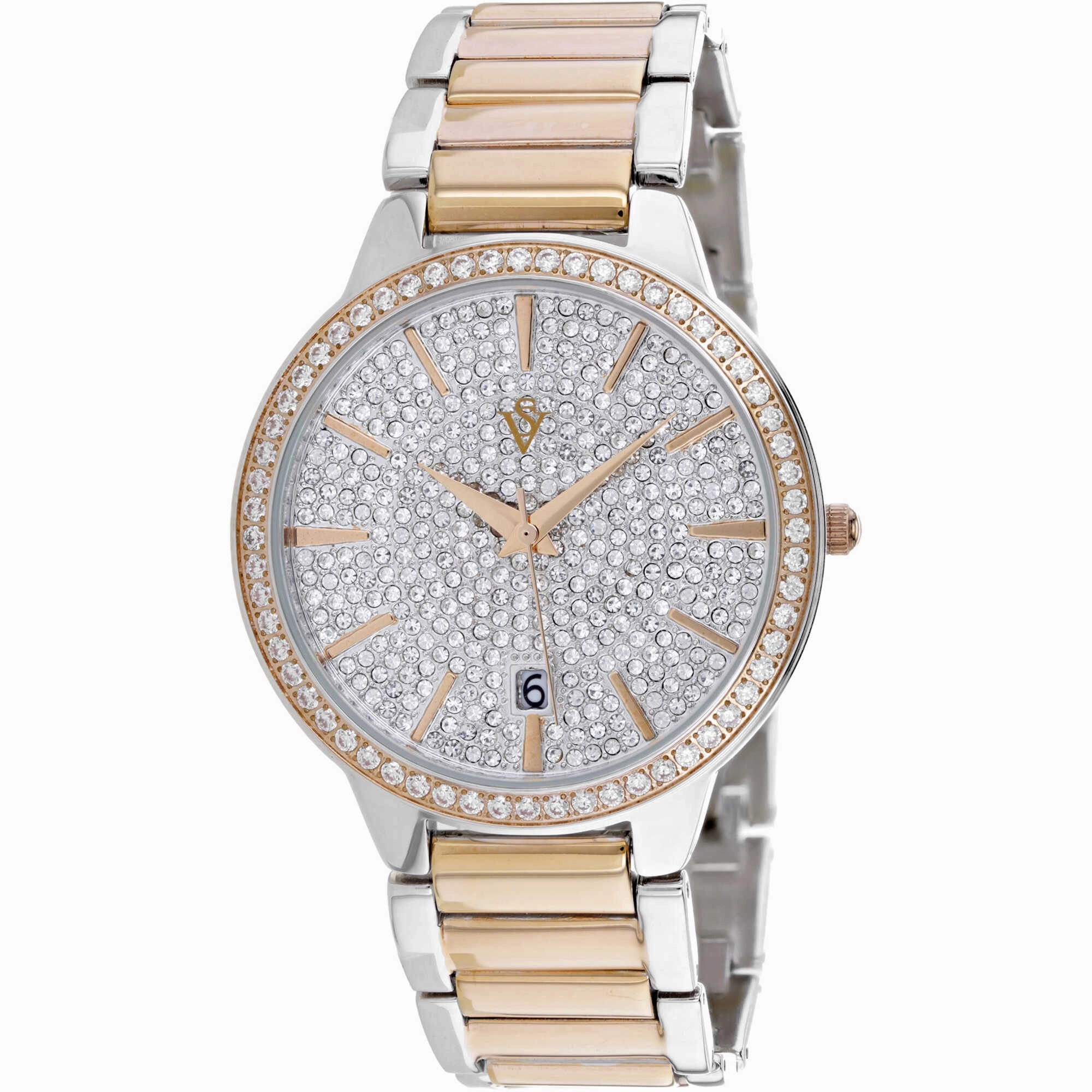 Christian Van Sant Women's Watch - Alessia Silver Dial Two Tone Bracelet | CV0293A