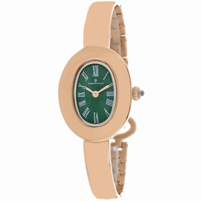Christian Van Sant Women's Watch - Anora Quartz Green Dial Rose Gold Steel | CV4340