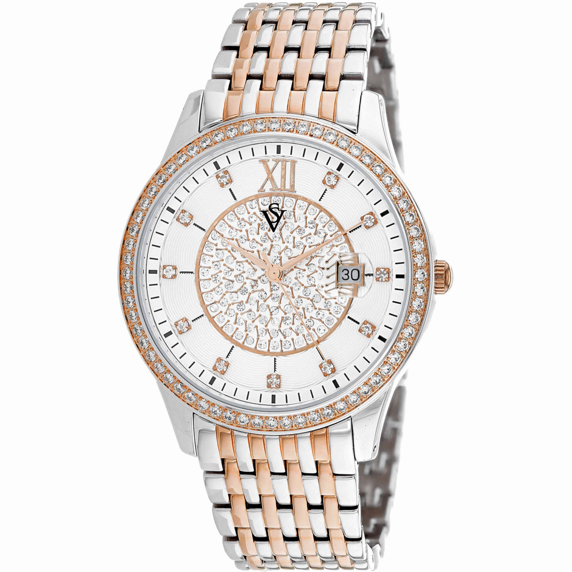 Christian Van Sant Women's Watch - Carla Quartz White Dial Two Tone Steel | CV0482