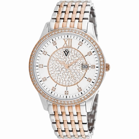 Christian Van Sant Women's Watch - Carla Quartz White Dial Two Tone Steel | CV0482
