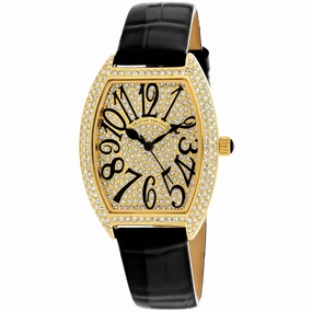 Christian Van Sant Women's Watch - Elegant Quartz Gold Tone Dial Strap | CV4820