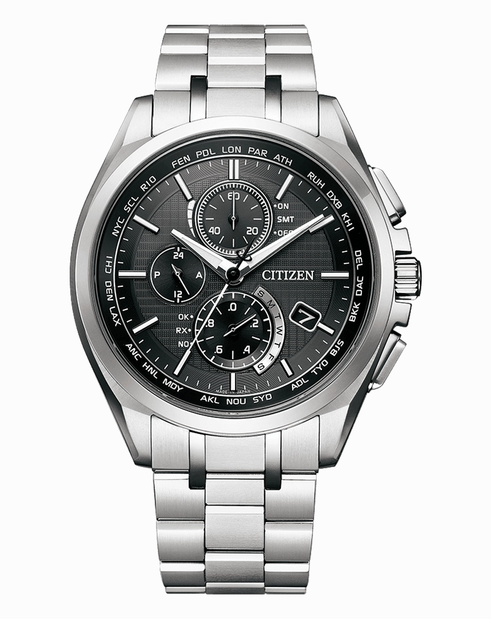 Citizen Attesa Radio Controlled Eco-Drive Titanium Watch AT8040-57E