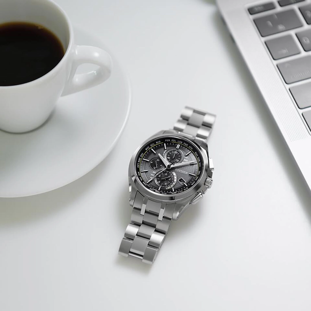 Citizen Attesa Radio Controlled Eco-Drive Titanium Watch AT8040-57E