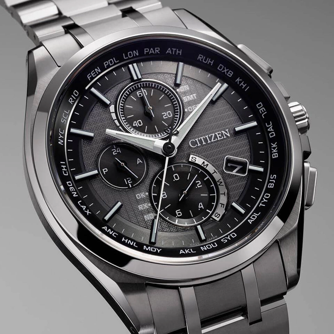 Citizen Attesa Radio Controlled Eco-Drive Titanium Watch AT8040-57E