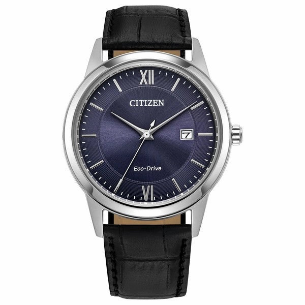Citizen Classic Blue Dial With Leather Strap Watch