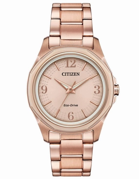 Citizen DRIVE AR Womens Watch - Rose Gold-Tone - Rose-Gold Dial - Bracelet
