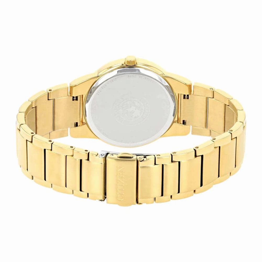 Citizen Eco-Drive Axiom Black Dial Gold Stainless Steel Strap Men Watch AU1062-56E