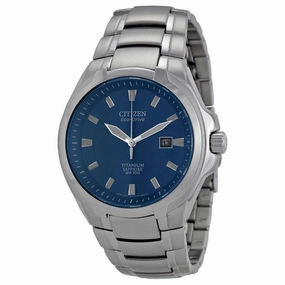 Citizen Eco-Drive Blue Dial Titanium Mens Watch