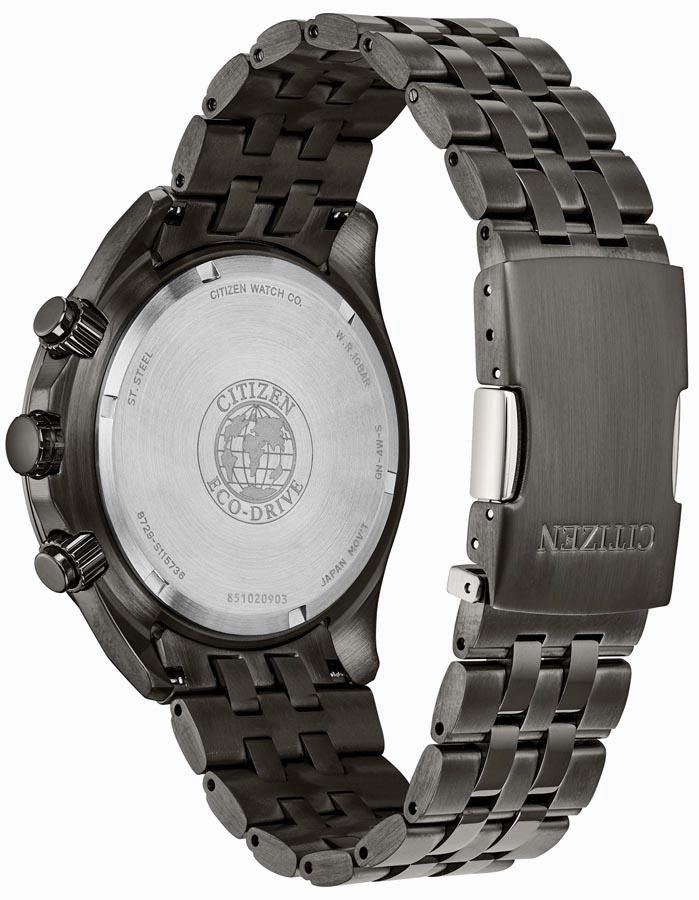 Citizen Eco-Drive Brycen - Black Metal - Chronograph - Black Dial - Bracelet