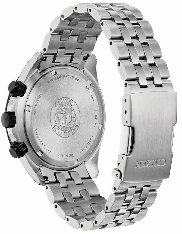 Citizen Eco-Drive Brycen - Stainless Steel - Chronograph - Blue Dial - Bracelet