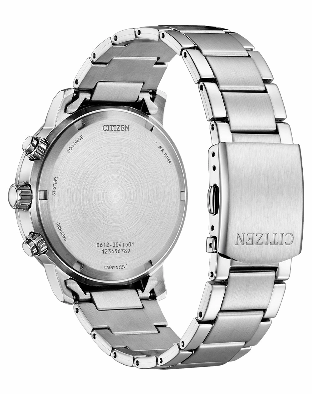 Citizen Eco-Drive Chronograph Green Dial Stainless Steel Watch CA0840- 87X