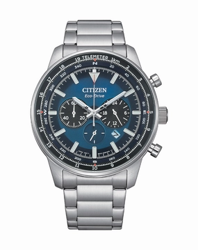 Citizen Eco-Drive Stainless Steel Blue Dial Watch CA4500- 91L