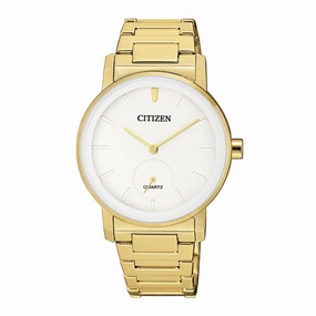 CITIZEN EQ9062-58A WHITE DIAL GOLD STAINLESS STEEL BRACELET STRAP WOMEN'S WATCH