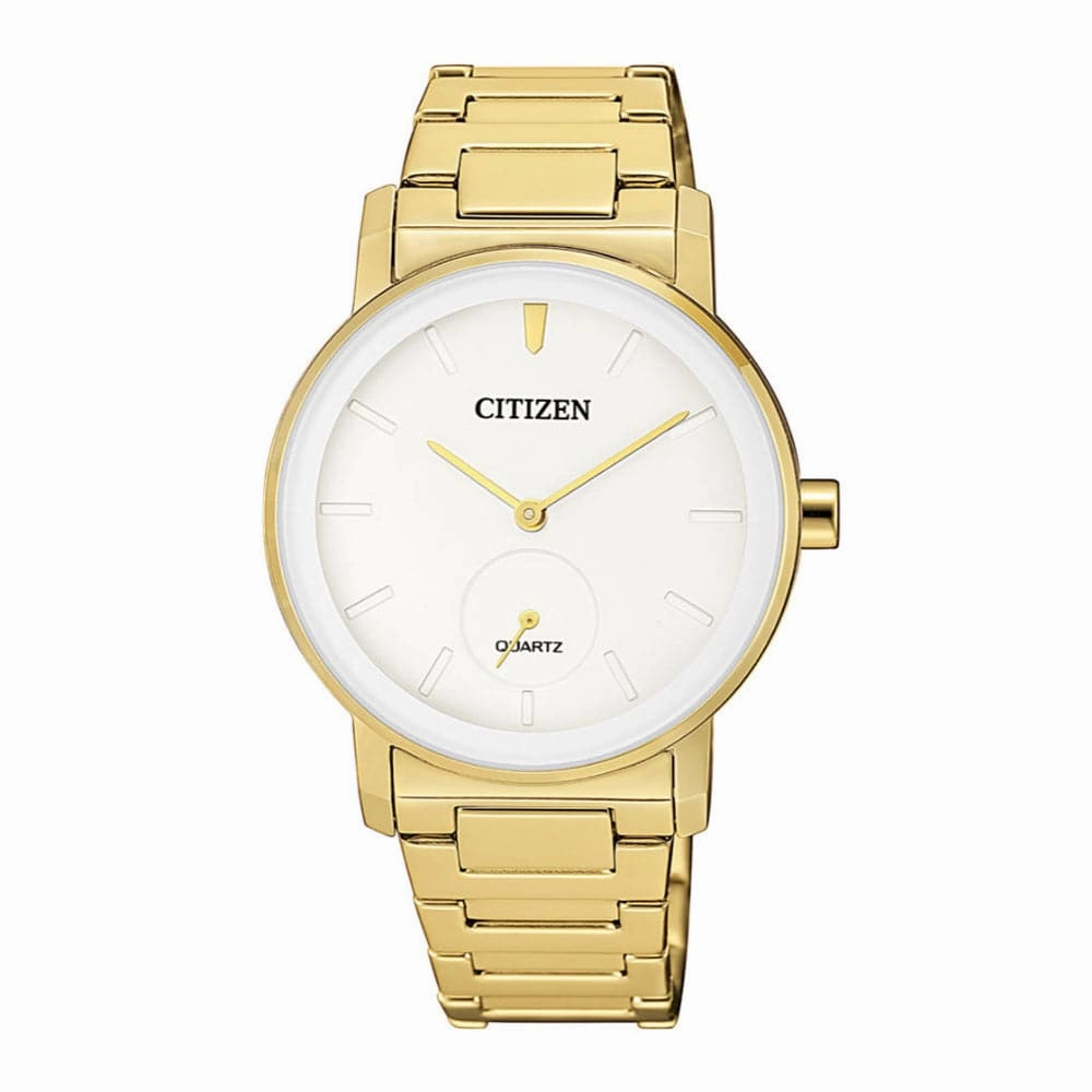 CITIZEN EQ9062-58A WHITE DIAL GOLD STAINLESS STEEL BRACELET STRAP WOMEN'S WATCH