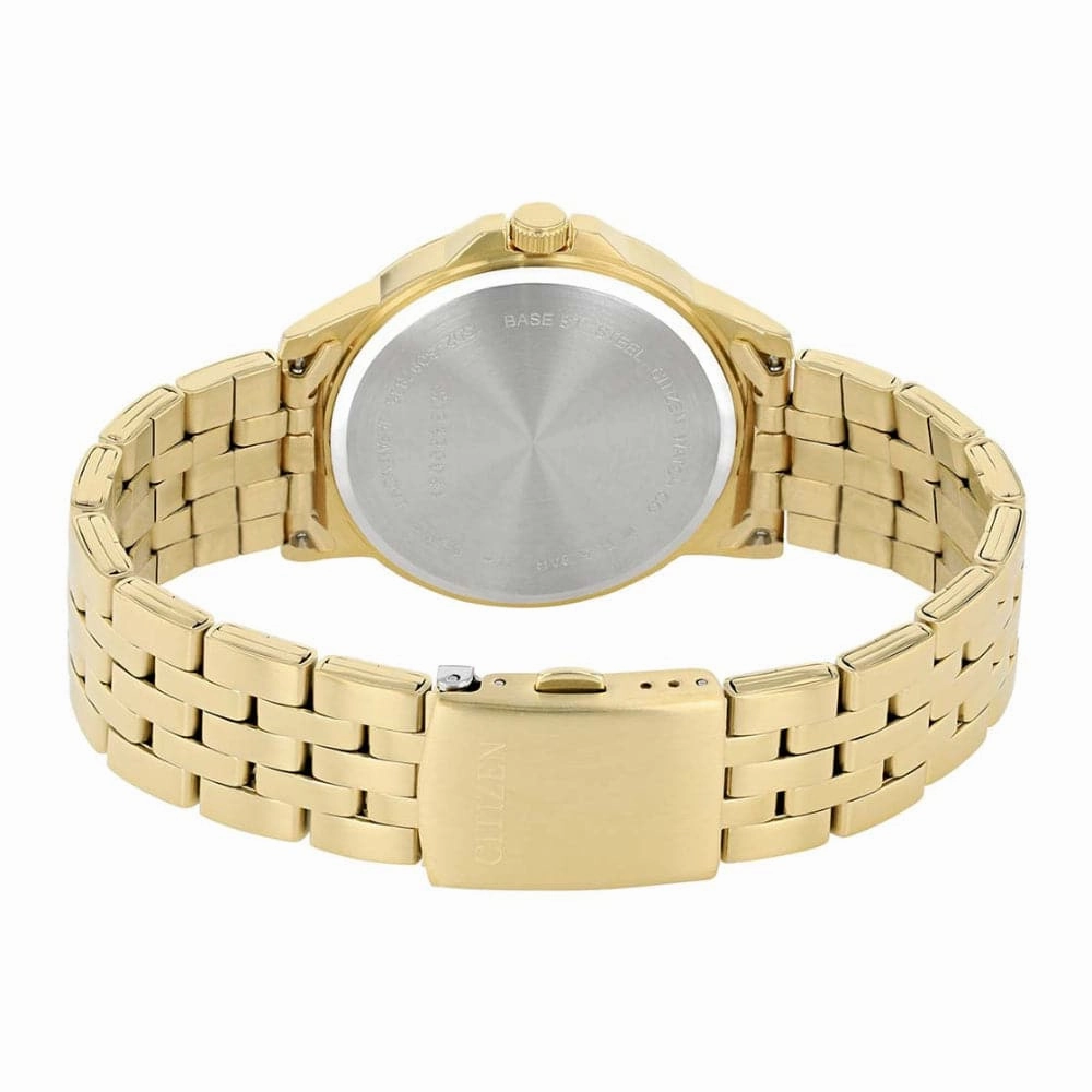 Citizen Gold Dial And Stainless Steel Strap Men Watch BF2013-56P