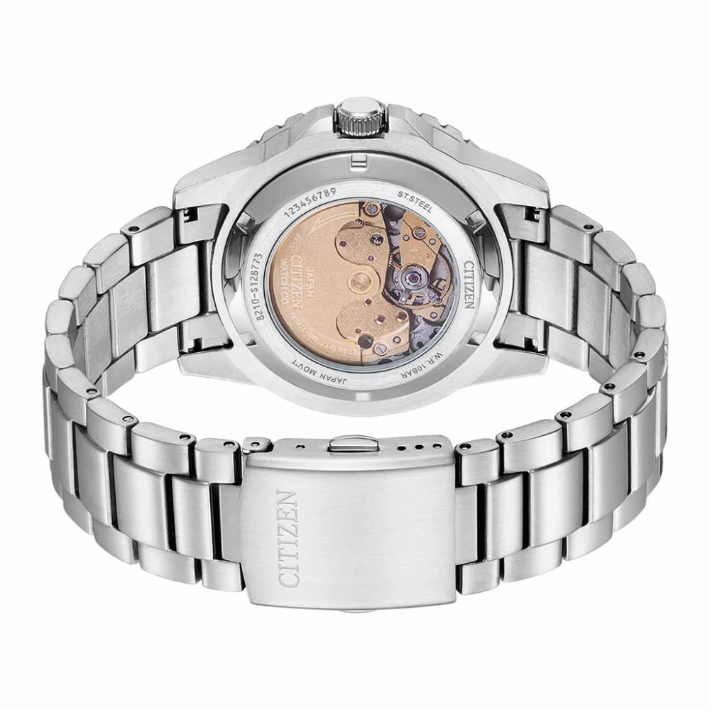 Citizen Mechanical Automatic Gold Dial With Silver Stainless Steel Men Watch NJ0170-83Z