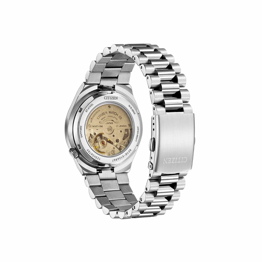 Citizen Mechanical Automatic Silver Stainless Steel Strap Men Watch NJ0158-89L