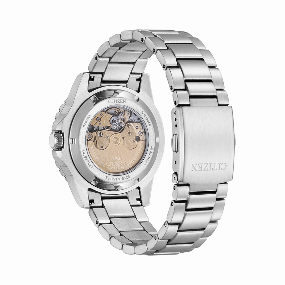 Citizen Mechanical Automatic Silver Stainless Steel Strap Men Watch NJ0170-83X