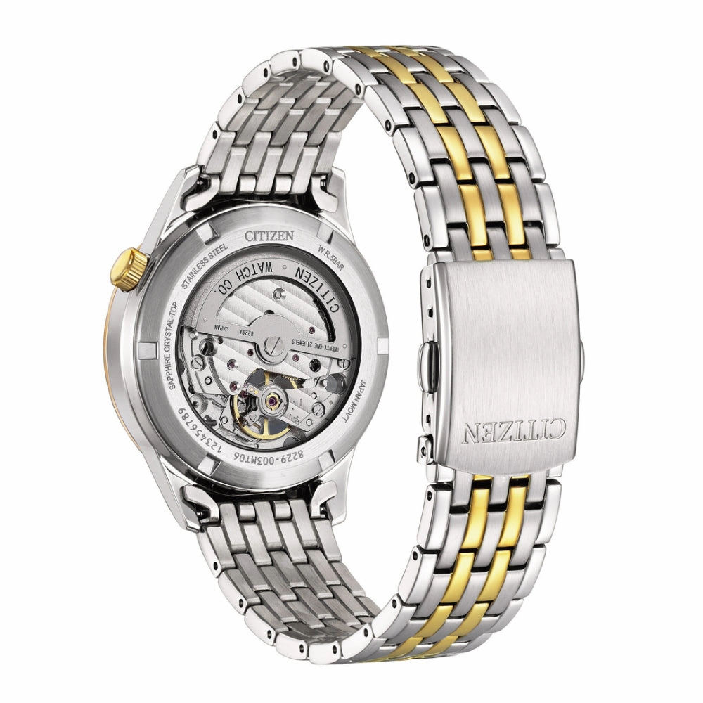 Citizen Mechanical Two-Tone Stainless Steel Strap Men Watch NH9134-83X