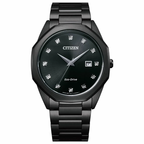 Citizen Men's Diamond Watch - Corso Black Dial Bracelet | BM7495-59G