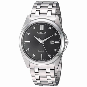 Citizen Men's Diamond Watch - Corso Stainless Steel Steel Bracelet | BM7100-59H