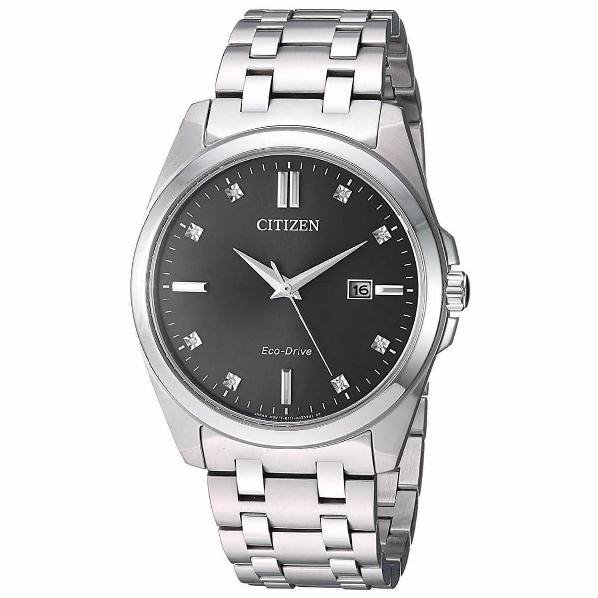 Citizen Men's Diamond Watch - Corso Stainless Steel Steel Bracelet | BM7100-59H