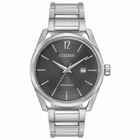 Citizen Men's Eco-Drive Watch - CTO Grey Dial Stainless Steel Bracelet | BM7410-51H