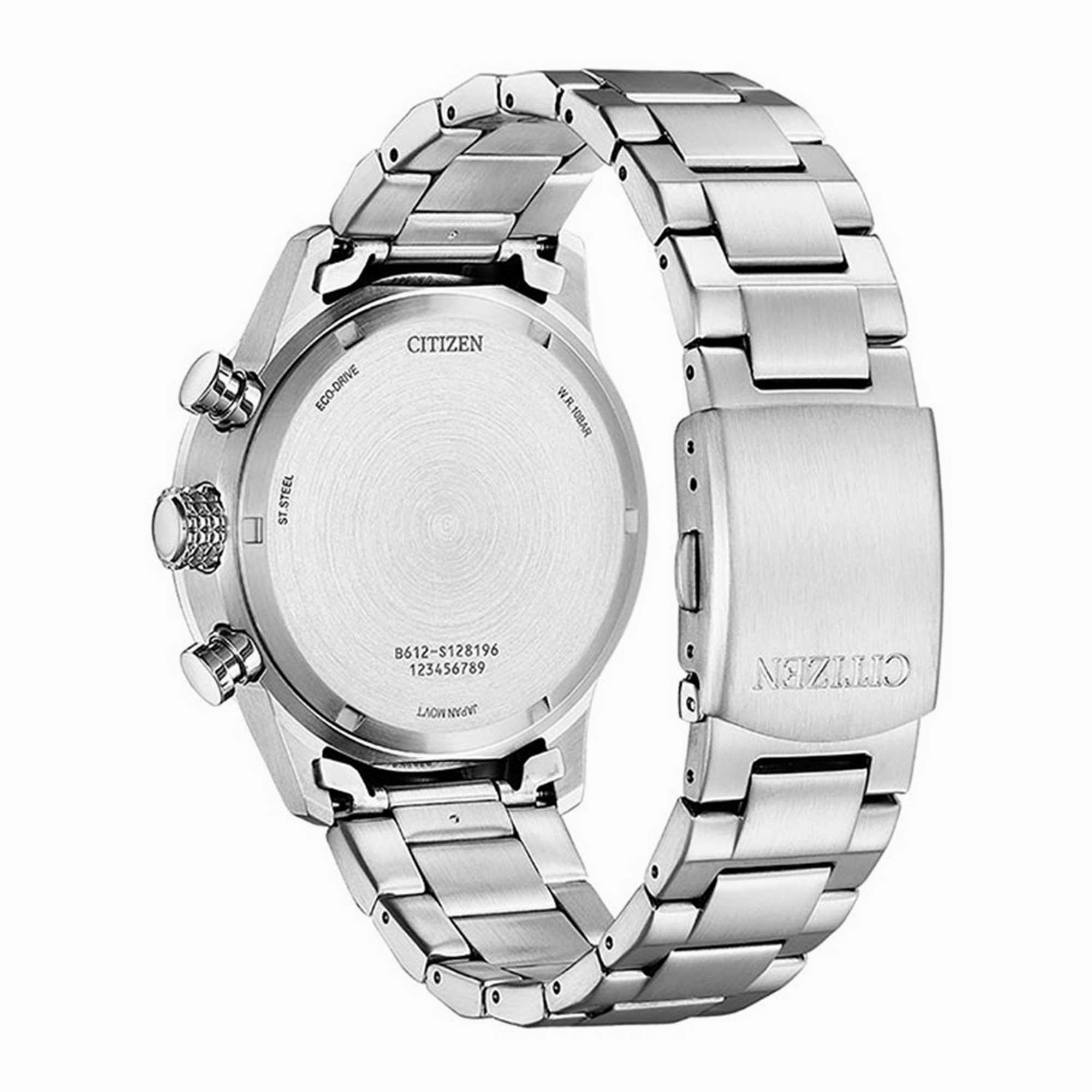 Citizen Men's Watch - Chronograph Power Reserve Green Dial Bracelet | CA0791-81X