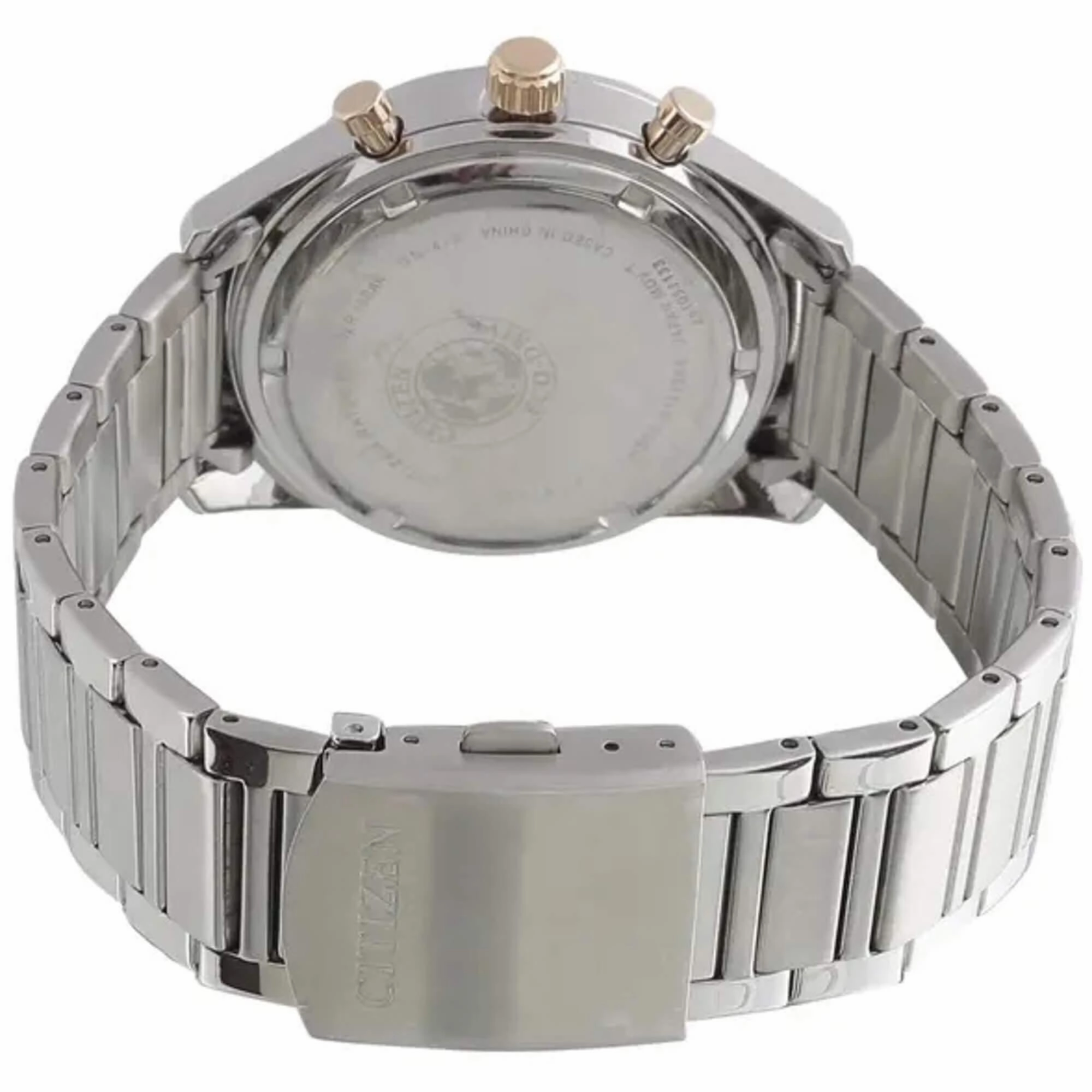 Citizen Men's Watch - Eco-Drive Chronograph Black Dial Silver Bracelet | AT2396-86E