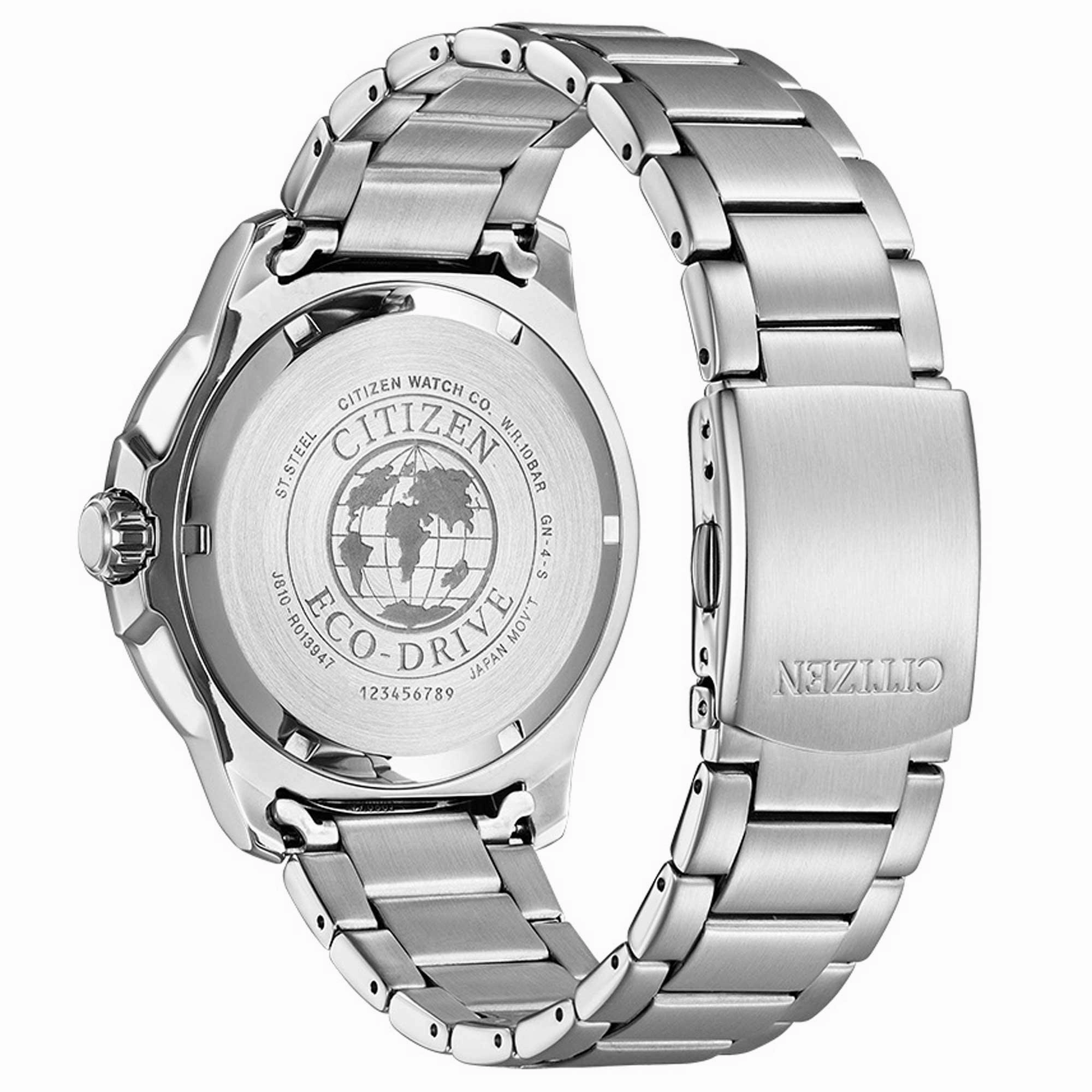 Citizen Men's Watch - Eco-Drive Green Dial Silver Tone Steel Bracelet | AW1526-89X