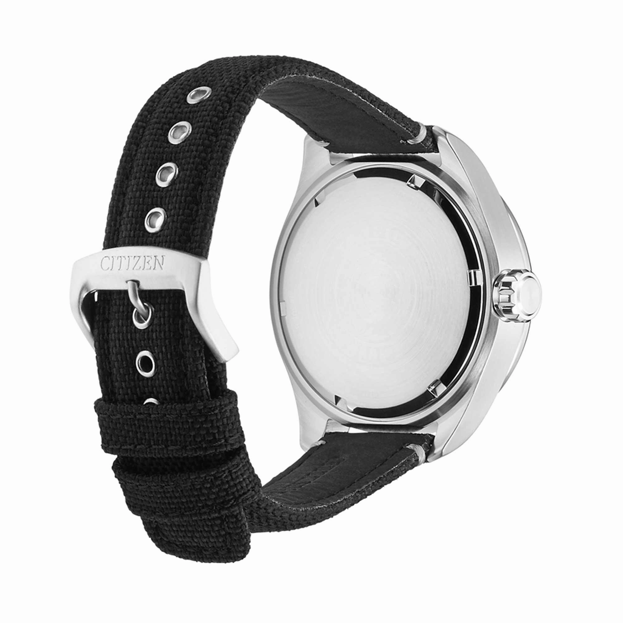 Citizen Men's Watch - Eco-Drive Power Reserve Black Dial Nylon Strap | AW5000-24E