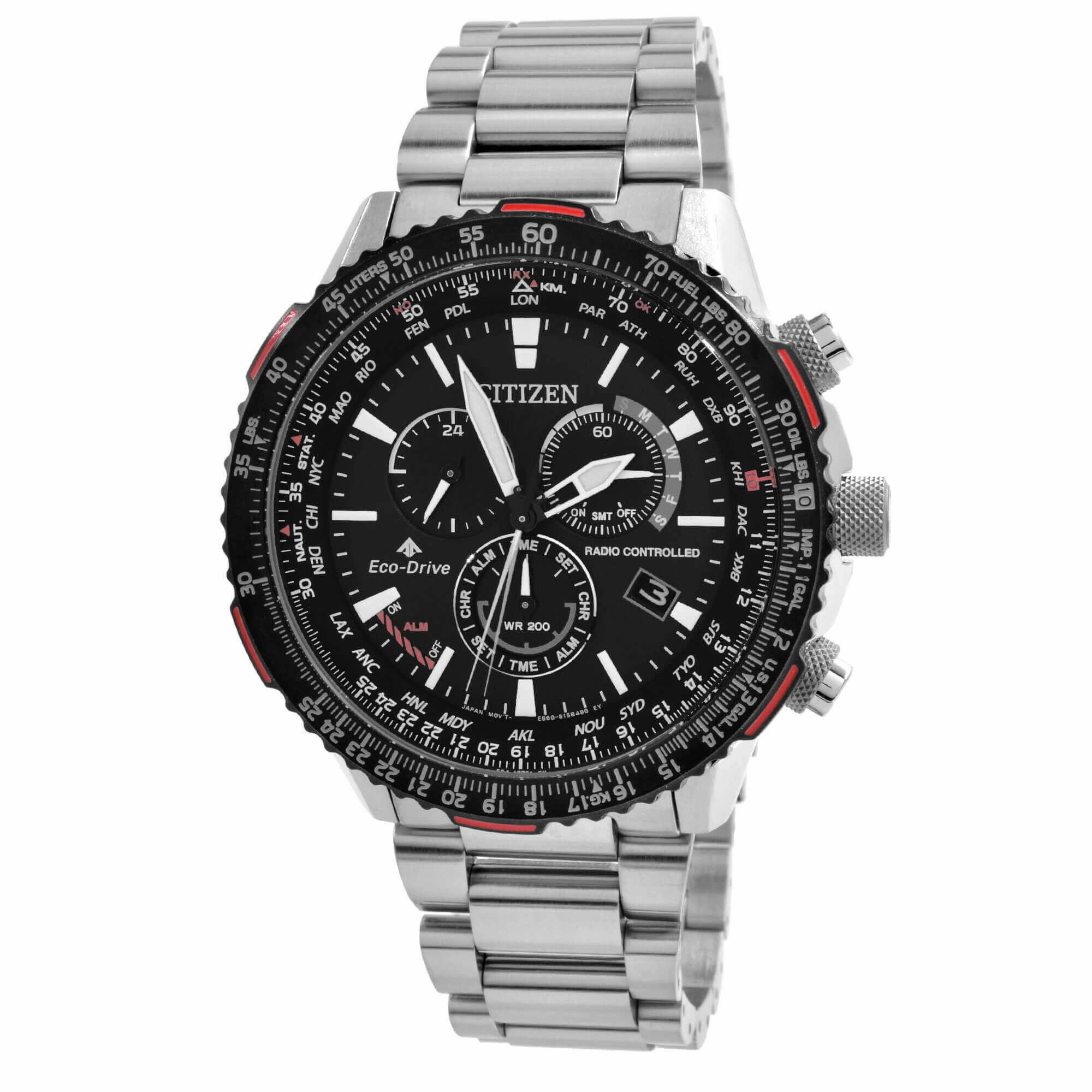 Citizen Men's Watch - Promaster Alarm Chronograph Black Dial Bracelet | CB5001-57E