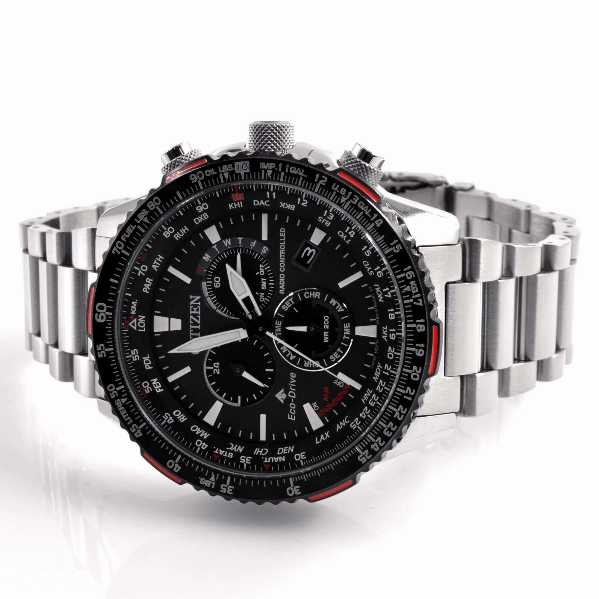 Citizen Men's Watch - Promaster Alarm Chronograph Black Dial Bracelet | CB5001-57E
