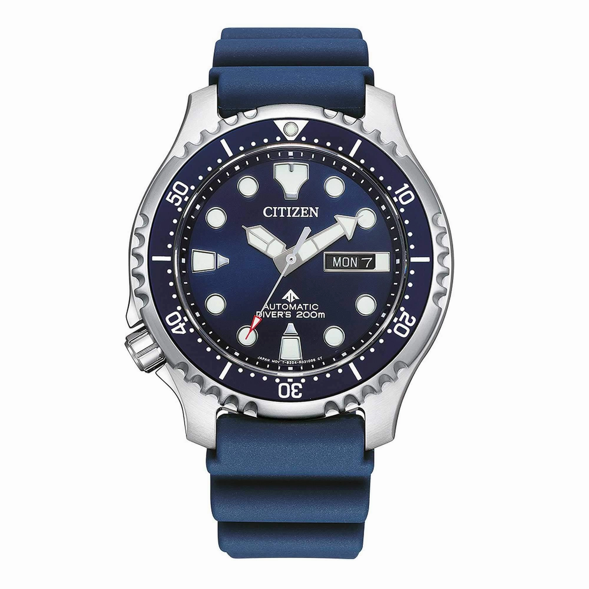 Citizen Men's Watch - Promaster Automatic Blue Silicone Rubber Strap | NY0141-10L