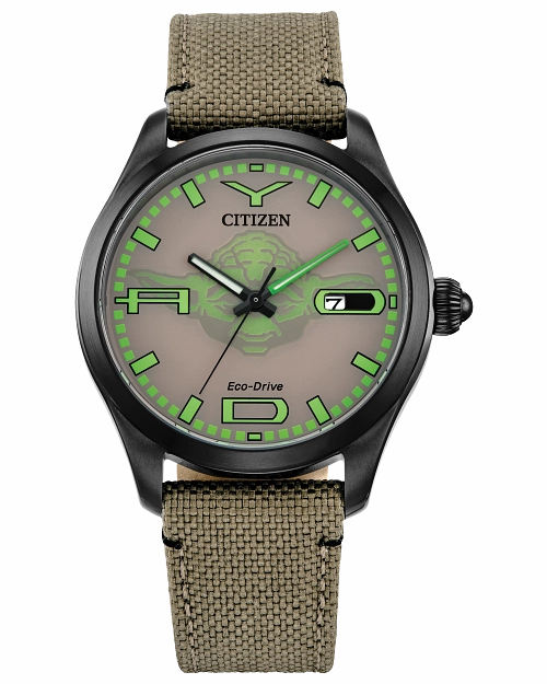 CITIZEN Mens Eco-Drive Yoda Star Wars Classic Characters BM6839-06W