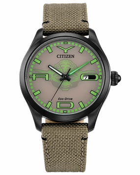 CITIZEN Mens Eco-Drive Yoda Star Wars Classic Characters BM6839-06W