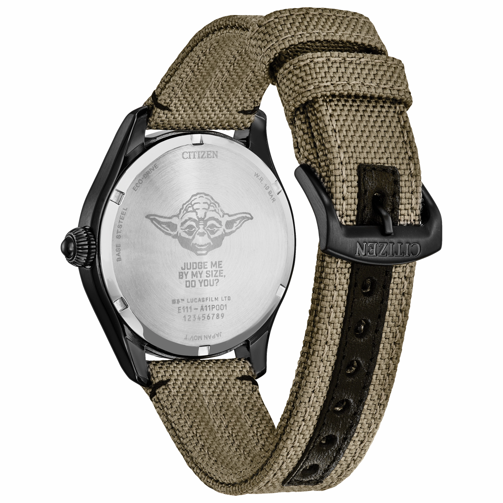 CITIZEN Mens Eco-Drive Yoda Star Wars Classic Characters BM6839-06W