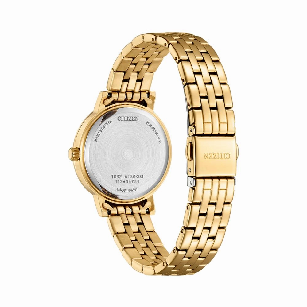 Citizen Mother of Pearl Dial Gold Tone Women's Watch EL3103-57D
