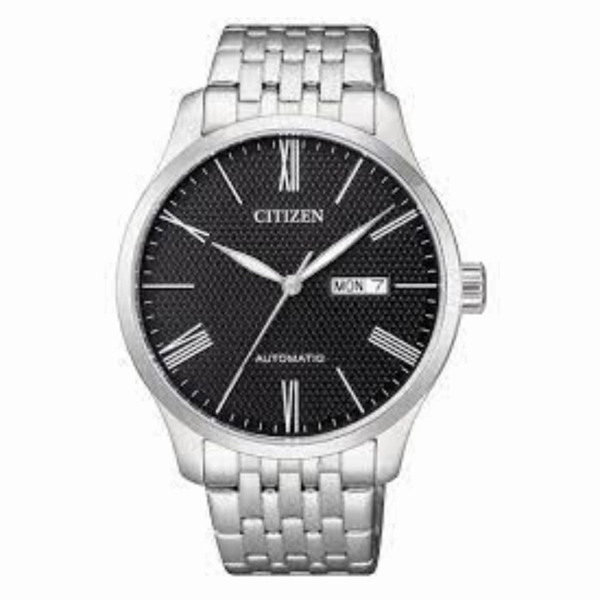 CITIZEN NH8350-59E BLACK DIAL STAINLESS STEEL MEN'S WATCH