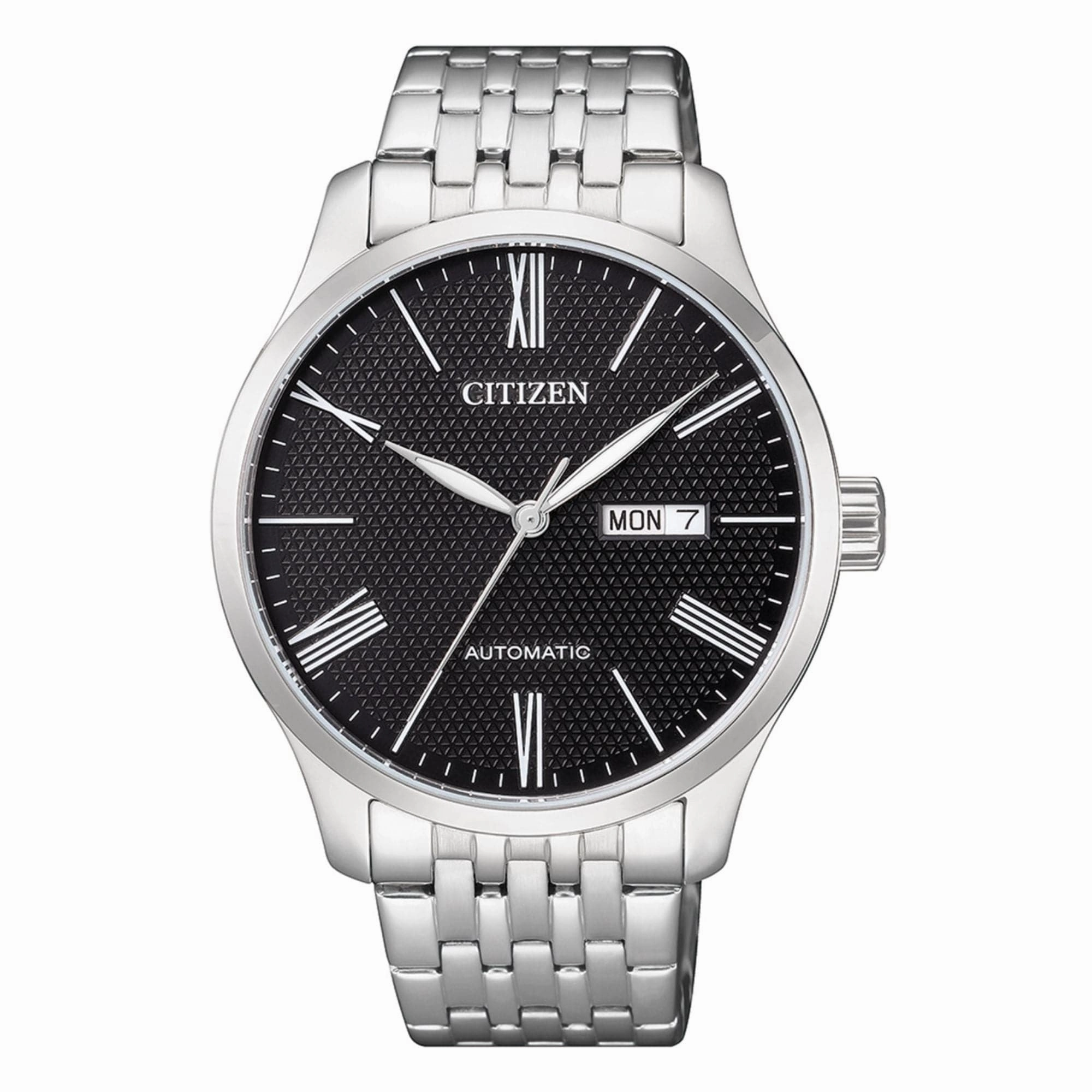 CITIZEN NH8350-59E BLACK DIAL STAINLESS STEEL MEN'S WATCH