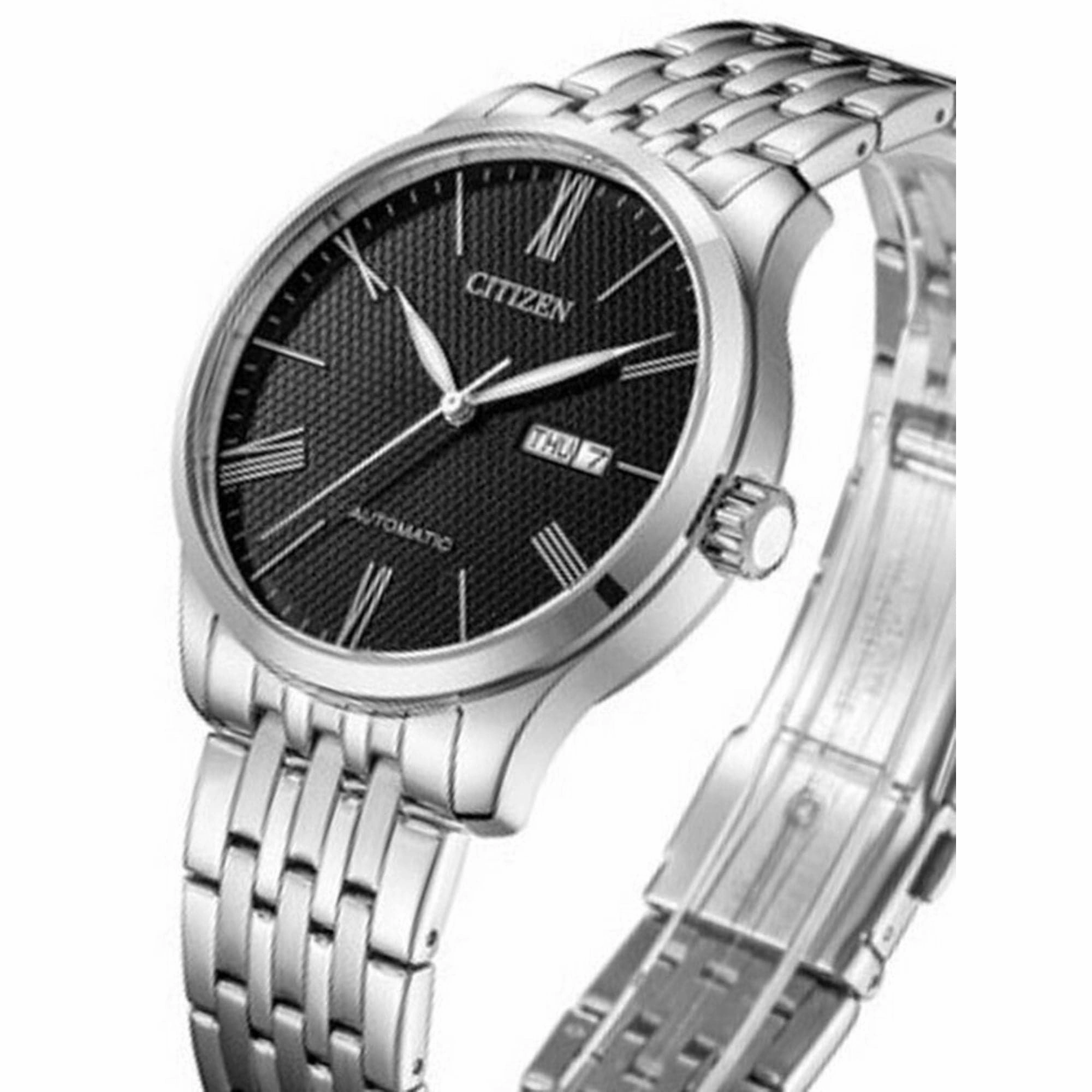 CITIZEN NH8350-59E BLACK DIAL STAINLESS STEEL MEN'S WATCH