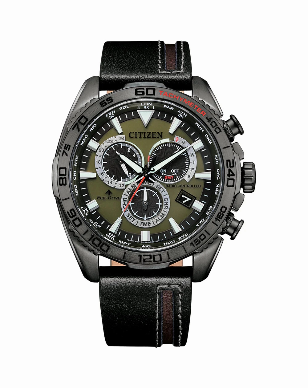 Citizen Promaster Eco-Drive Green Dial Mens Watch CB5037-17X