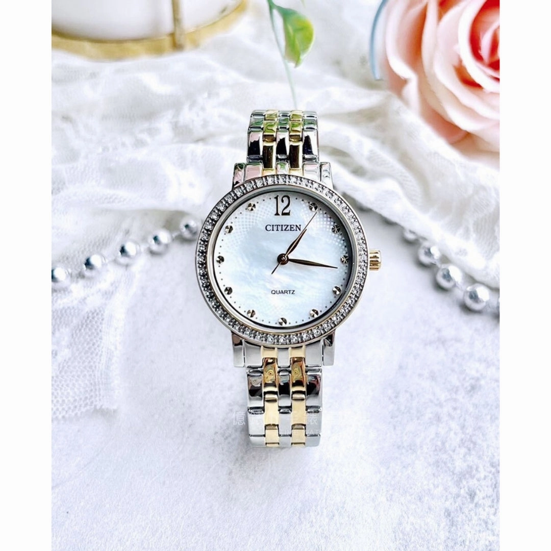 Citizen Quartz Two-Tone Stainless Steel Strap Women Watch EL3104-54D