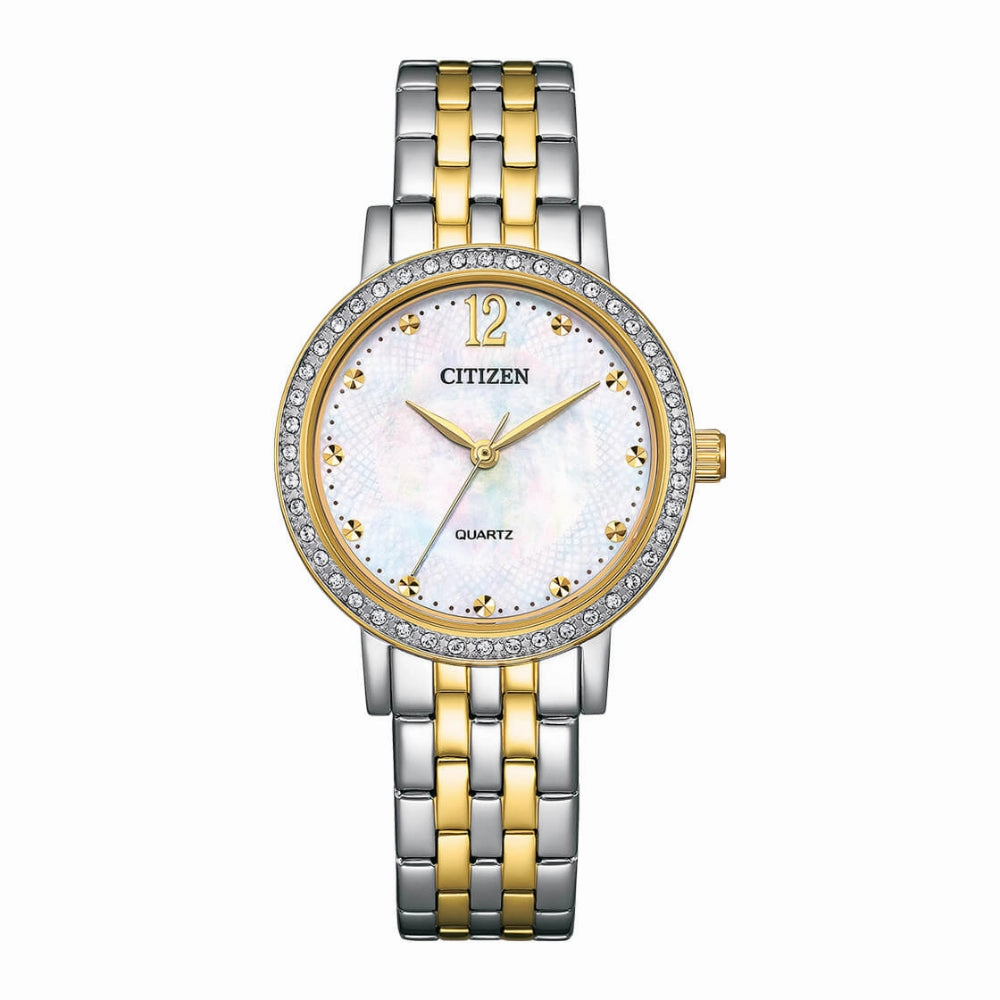 Citizen Quartz Two-Tone Stainless Steel Strap Women Watch EL3104-54D