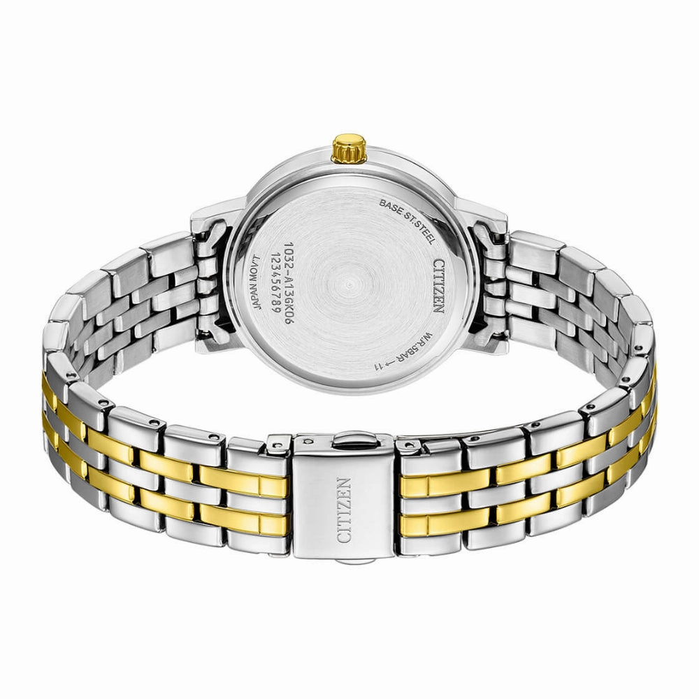 Citizen Quartz Two-Tone Stainless Steel Strap Women Watch EL3104-54D