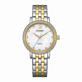 Citizen Quartz Two-Tone Stainless Steel Strap Women Watch EL3104-54D