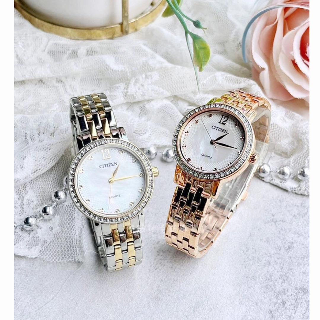 Citizen Quartz Two-Tone Stainless Steel Strap Women Watch EL3104-54D