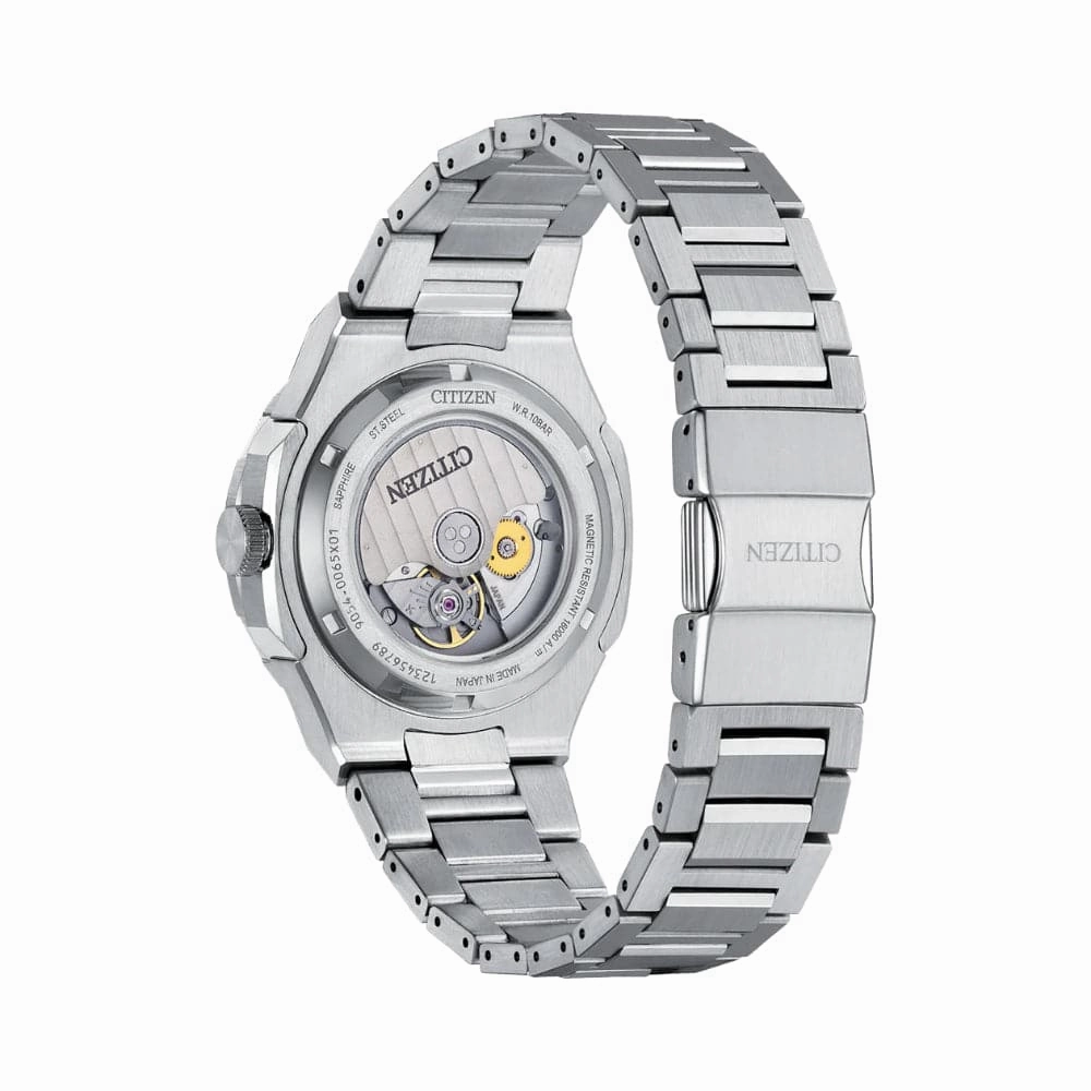 Citizen Series 8 GMT Black Dial Silver Stainless Steel Strap Men Watch NB6031-56E